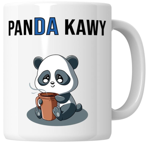 Kubek 330 ml - "Pan da kawy" + Twój Nadruk Kubek 330 ml - "Pan da kawy" + Twój Nadruk