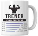 Kubek 330 ml - "Trener - stawka godzinowa" + Twój Nadruk