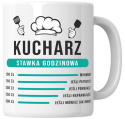 Kubek 330 ml - "Kucharz - stawka godzinowa" + Twój Nadruk