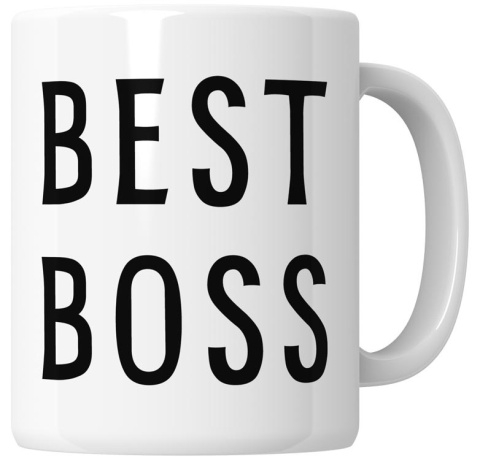 Kubek 330 ml - "Best Boss" + Twój Nadruk