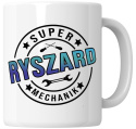 Kubek 330 ml - "Super mechanik" + Twój Nadruk