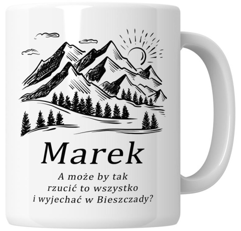 Kubek 330 ml - "A może by tak rzucić to wszystko?" + Twój Nadruk