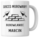 Kubek 330 ml - "Budowlaniec" + Twój Nadruk