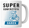 Kubek 330 ml - "Super rowerzysta" + Twój Nadruk
