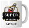 Kubek 330 ml - "Super bramkarz" + Twój Nadruk