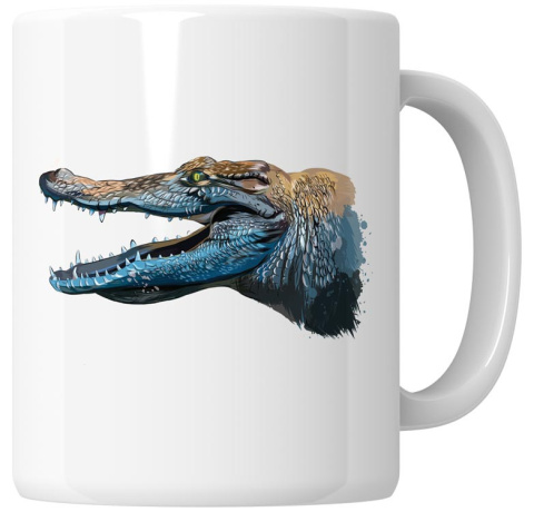 Kubek 330 ml - "Motyw - krokodyl" + Twój Nadruk