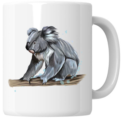 Kubek 330 ml - "Motyw - koala" + Twój Nadruk Kubek 330 ml - "Motyw - koala" + Twój Nadruk