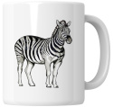 Kubek 330 ml - "Motyw - zebra" + Twój Nadruk