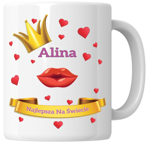 Kubek 330 ml - "Najlepsza na świecie" + Twój Nadruk Kubek 330 ml - "Najlepsza na świecie" + Twój Nadruk