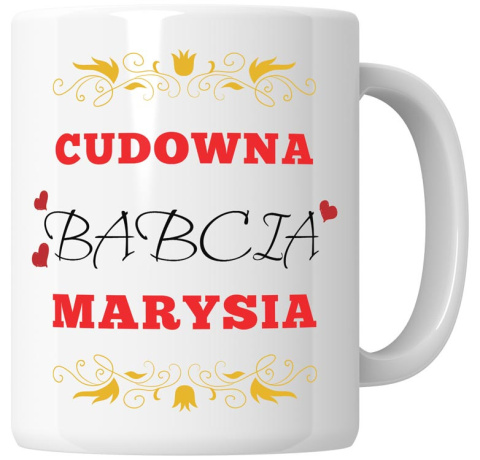 Kubek 330 ml - "Cudowna babcia" + Twój Nadruk