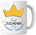 Kubek 330 ml - "Król dziadek" + Twój Nadruk