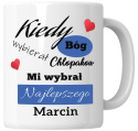 Kubek 330 ml - "Najlepszy chłopak" + Twój Nadruk