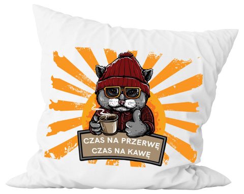Poduszka komplet - "Czas na przerwę, czas na kawę" + Twój Nadruk Poduszka komplet - "Czas na przerwę, czas na kawę" + Twój Nadruk