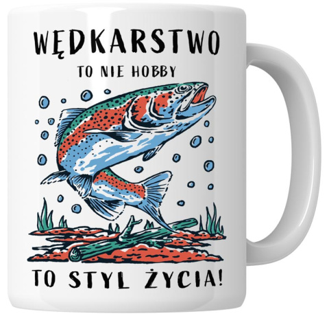 Kubek 330 ml - "Wędkarstwo to nie hobby, to styl życia!" + Twój Nadruk Kubek 330 ml - "Wędkarstwo to nie hobby, to styl życia!" + Twój Nadruk