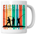 Kubek 330 ml - "Fishing, this is my hobby" + Twój Nadruk