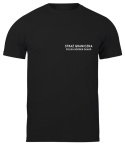 T-shirt, koszulka czarna z nadrukiem odblaskowym "Straż graniczna" 190g/m², przód, tył