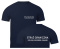 T-shirt, koszulka ciemnogranatowa z nadrukiem odblaskowym "Straż graniczna" 190g/m², przód, tył