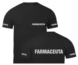 T-shirt, koszulka czarna z nadrukiem odblaskowym 