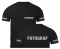 T-shirt, koszulka czarna z nadrukiem odblaskowym "Fotograf" 190g/m², rękawki, przód, tył