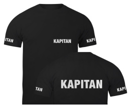 T-shirt, koszulka czarna z nadrukiem odblaskowym 
