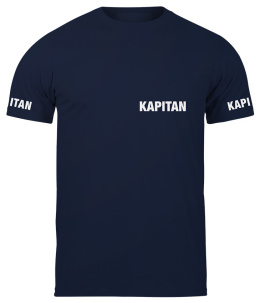 T-shirt, koszulka ciemnogranatowa z nadrukiem odblaskowym 