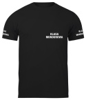 T-shirt, koszulka czarna z nadrukiem odblaskowym "Klasa mundurowa" 190g/m², rękawki, przód, tył