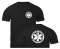 T-shirt, koszulka czarna z nadrukiem odblaskowym "Transport medyczny" 190g/m², przód, tył