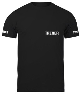 T-shirt, koszulka czarna z nadrukiem odblaskowym 