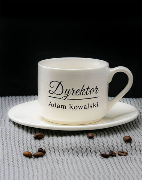 Filiżanka 170 ml + Nadruk "Dyrektor" + Imię i Nazwisko Filiżanka 170 ml + Nadruk "Dyrektor" + Imię i Nazwisko