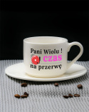 Filiżanka 170 ml + Nadruk "Czas na przerwę" + Imię