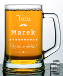 Kufel do piwa 655 ml + Grawer - "Tata wie co dobre"