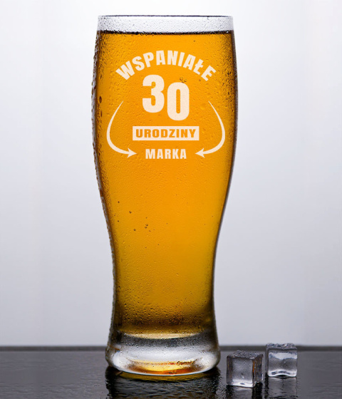 Szklanka do piwa 500 ml + Grawer - "Wspaniałe urodziny" Szklanka do piwa 500 ml + Grawer - "Wspaniałe urodziny"