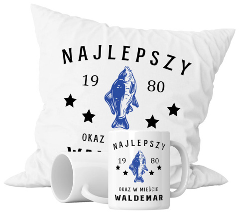 Zestaw prezentowy kubek + poduszka - "Najlepszy okaz w mieście" + Twój Nadruk + Rocznik Zestaw prezentowy kubek + poduszka - "Najlepszy okaz w mieście" + Twój Nadruk + Rocznik
