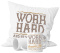 Zestaw prezentowy kubek + poduszka - "Work hard, dream big and never give up" + Twój Nadruk