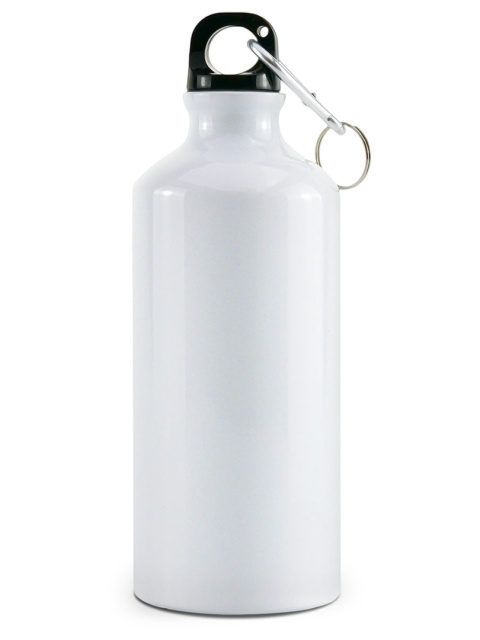 Bidon biały z karabińczykiem 500 ml z nadrukiem - "Super kolarz" + Imię + Rocznik Bidon biały z karabińczykiem 500 ml z nadrukiem - "Super kolarz" + Imię + Rocznik