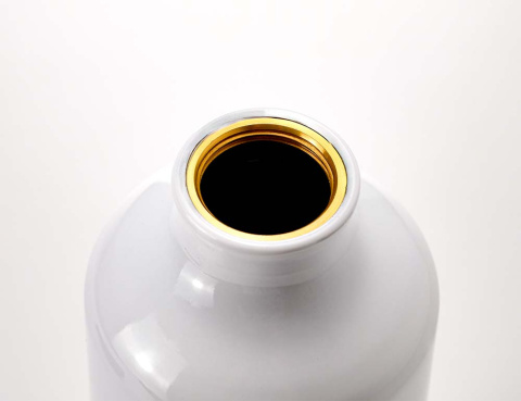 Bidon biały z karabińczykiem 500 ml z nadrukiem - "Super rowerzysta" + Imię Bidon biały z karabińczykiem 500 ml z nadrukiem - "Super rowerzysta" + Imię