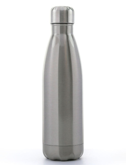 Bidon srebrny stalowy 500 ml z nadrukiem - 