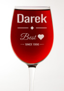 Kielich na wino czerwone 470 ml + Grawer "Best Since" + Imię + Rocznik