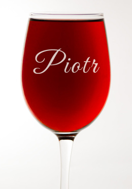 Kielich na wino czerwone 470 ml + Grawer Imię