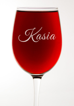 Kielich na wino czerwone 470 ml + Grawer Imię