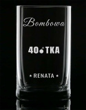 Kieliszek shot 30 ml + Grawer - "Bombowa..." + Imię + Rocznik