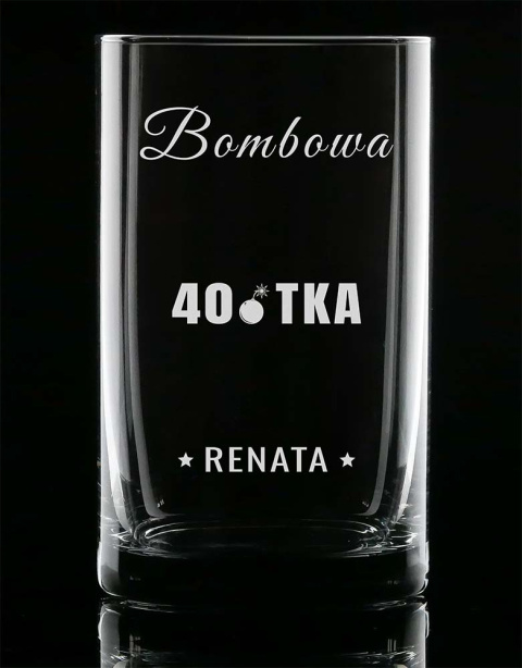 Kieliszek shot 30 ml + Grawer - "Bombowa..." + Imię + Rocznik Kieliszek shot 30 ml + Grawer - "Bombowa..." + Imię + Rocznik
