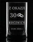 Kieliszek shot 30 ml + Grawer - "Z okazji rocznicy" + Rocznik