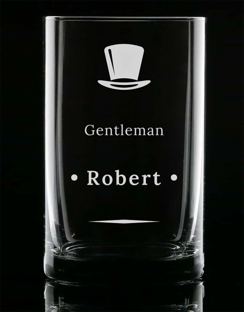 Kieliszek shot 50 ml + Grawer - "Gentleman" + Imię Kieliszek shot 50 ml + Grawer - "Gentleman" + Imię