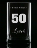 Kieliszek shot 50 ml + Grawer - "Rocznik" + Imię i Nazwisko