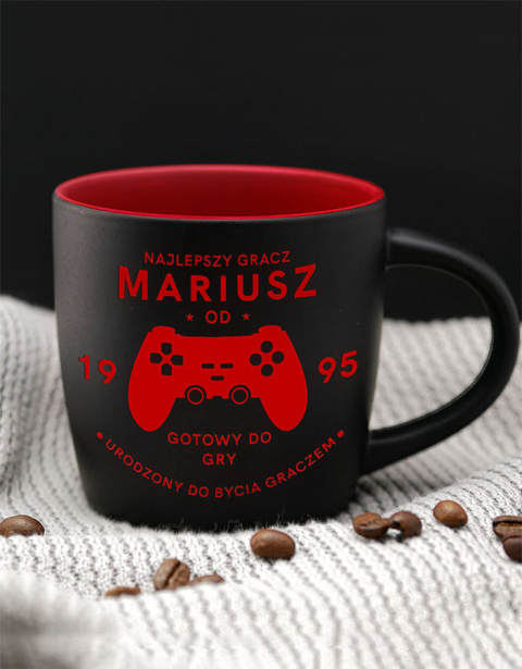 Kubek 290 ml + Grawer "Najlepszy gracz" + Imię + Rocznik Kubek 290 ml + Grawer "Najlepszy gracz" + Imię + Rocznik