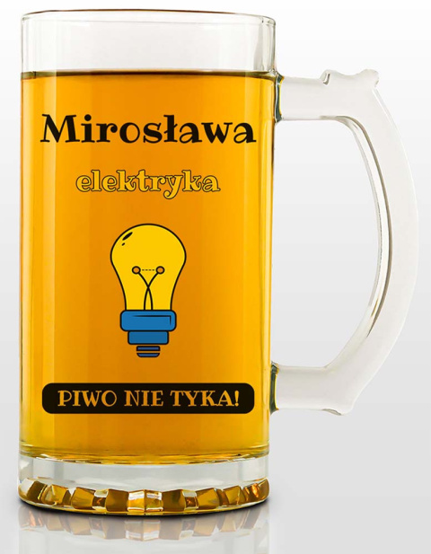 Kufel do piwa 470 ml + Grawer - "Największa szycha w mieście" + Imię + Rocznik Kufel do piwa 470 ml + Grawer - "Największa szycha w mieście" + Imię + Rocznik