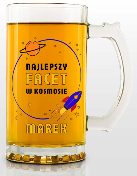 Kufel do piwa 470 ml + Grawer - "Największa szycha w mieście" + Imię + Rocznik Kufel do piwa 470 ml + Grawer - "Największa szycha w mieście" + Imię + Rocznik