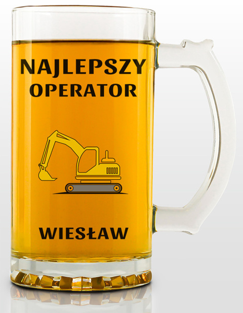 Kufel do piwa 470 ml + Grawer - "Największa szycha w mieście" + Imię + Rocznik Kufel do piwa 470 ml + Grawer - "Największa szycha w mieście" + Imię + Rocznik