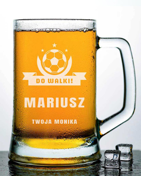 Kufel do piwa 500 ml + Grawer - "Kufel piłkarza" Kufel do piwa 500 ml + Grawer - "Kufel piłkarza"